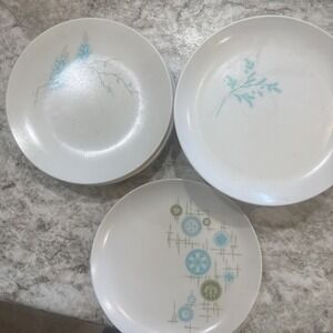 13 Vintage 6inch Plastic Plates